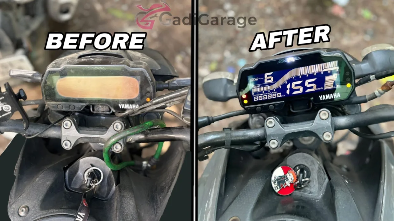 Yamaha MT-15 Display Before After