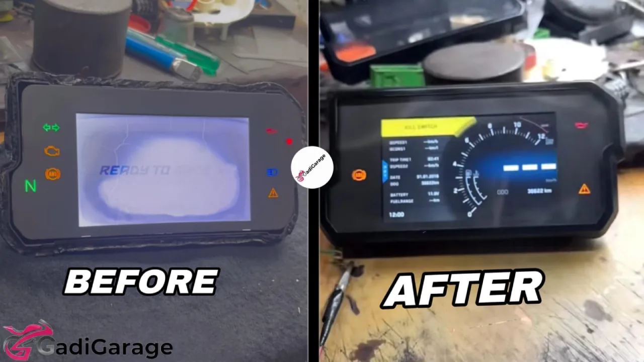 Duke 390 TFT display Before And After