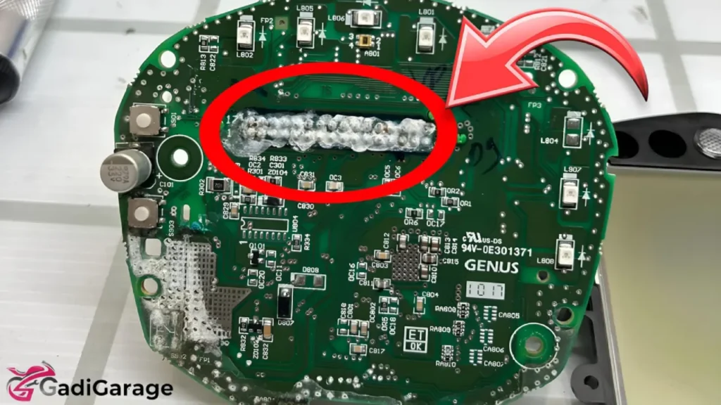 Duke 200 Meter Damaged Motherboard